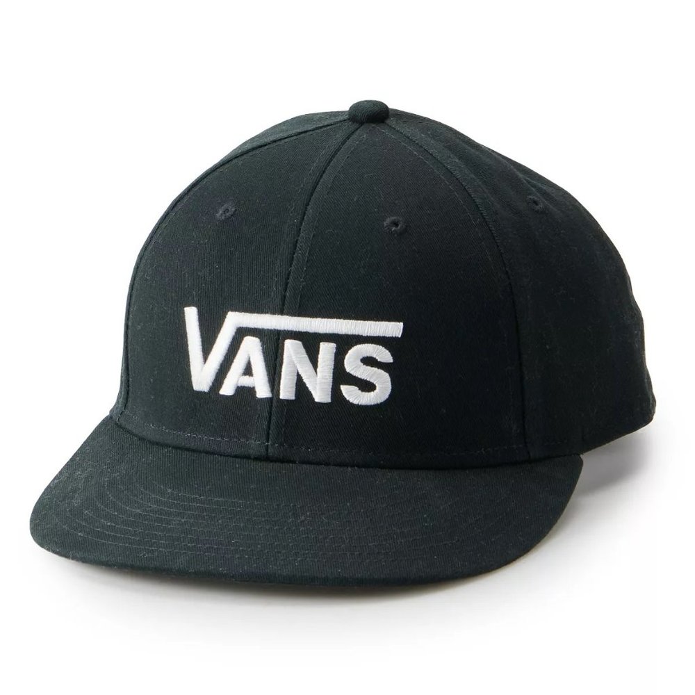 VANS "Off The Wall" Black Corduroy SNAPBACK Hat, Skater, Trucker